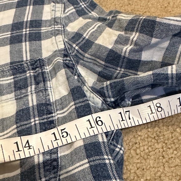 Faherty Blue and White Plaid Button Down Shirt​​ - Picture 6 of 7